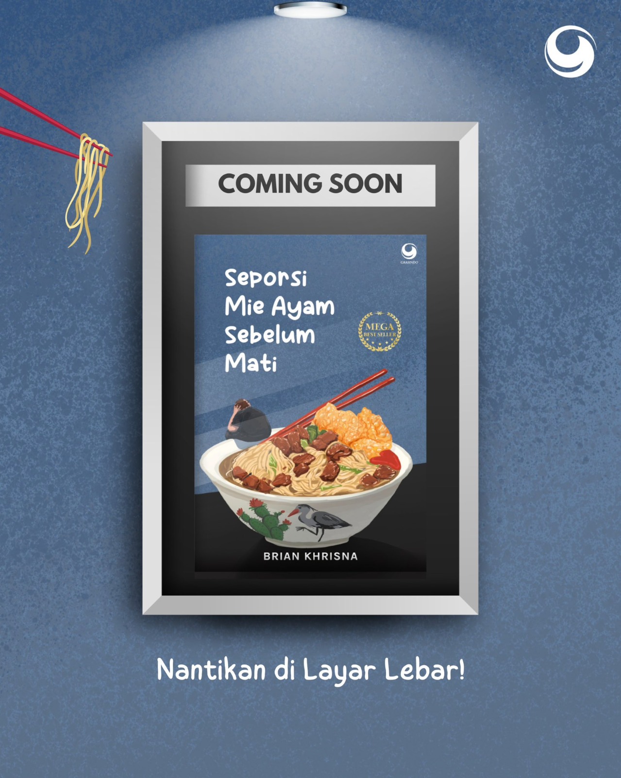 Pengumuman bahwa Noovel Seporsi mie ayam sebelum mati akan diadaptasi menjadi film.