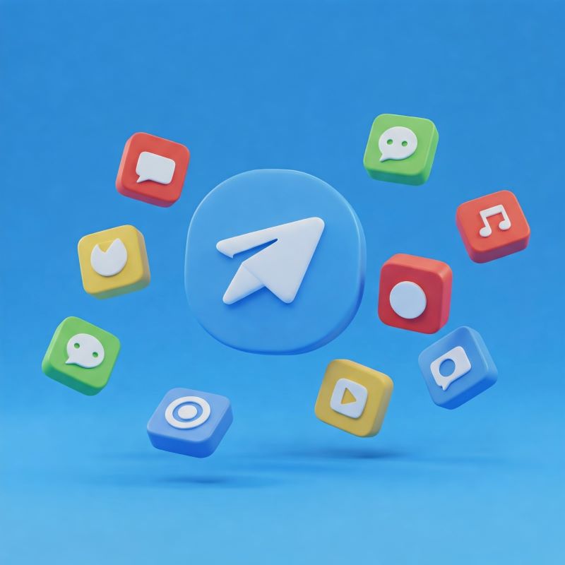 Ilustrasi telegram mini apps.