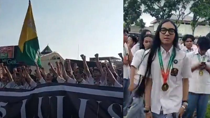 Siswa-siswa SMA De Britto atau Johanes De Britto (JB), Yogyakarta.