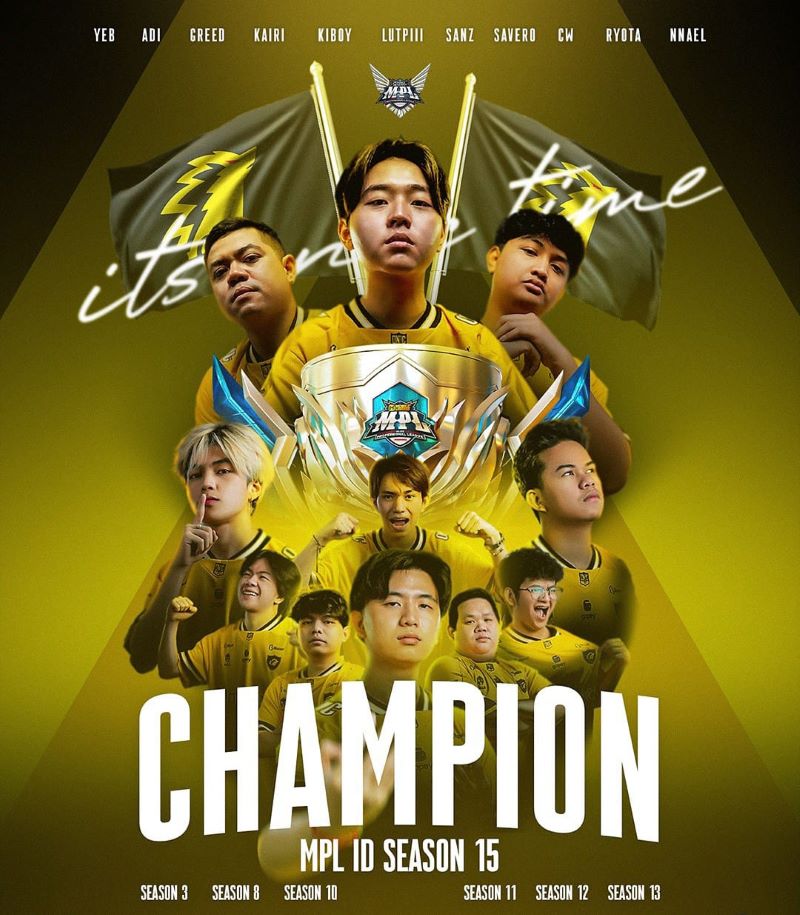Squad Onic Esport yang menjuarai MPL ID Season 15