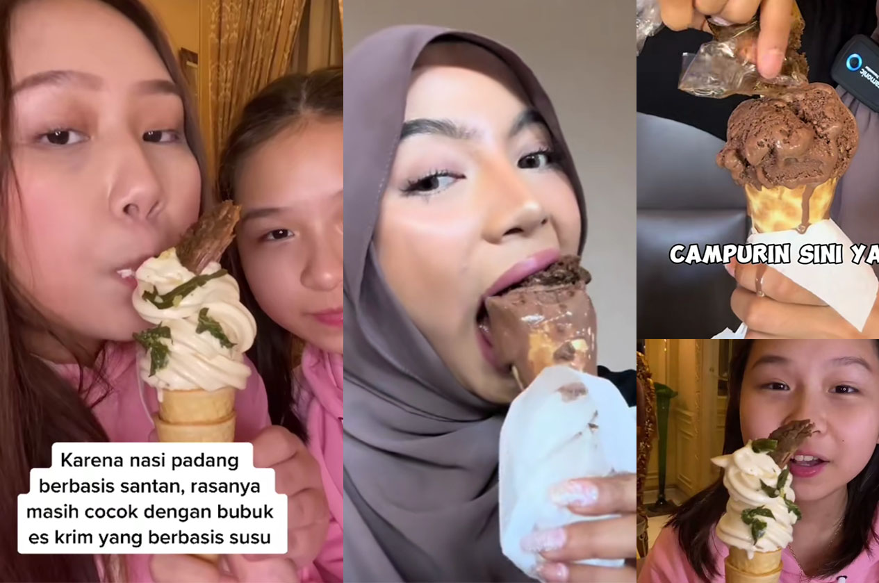 Es Krim Rendang menjadi menu yang bikin pecinta vlog penasaran untuk mencobanya.