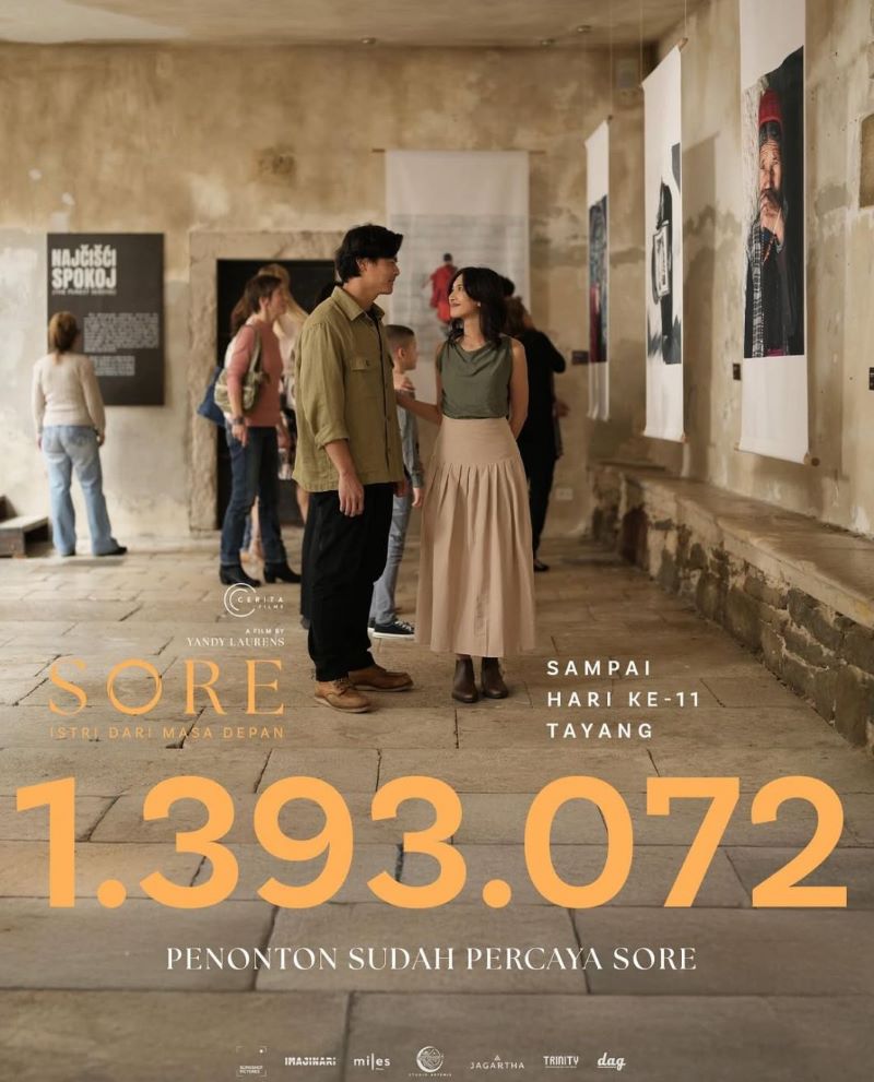 Film &ldquo;Sore istri dari masa depan&rdquo; menembus angka fantastis Hingga 1 Juta penonton di seluruh bioskop Indonesia dalam waktu hari ke 11 penayangan