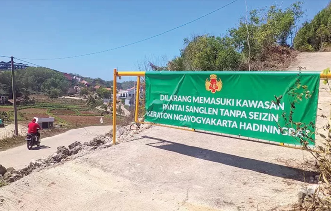 Kawasan Pantai Sanglen di Kemadang, Gunungkidul yang digadang-gadang akan dijadikan hotel dan restoran Taman Obelix oleh PT Biru Bianti.