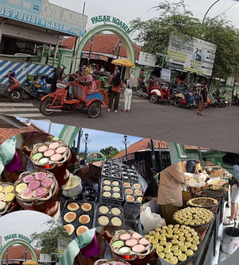 Ilustrasi kuliner khas Pasar Ngasem.