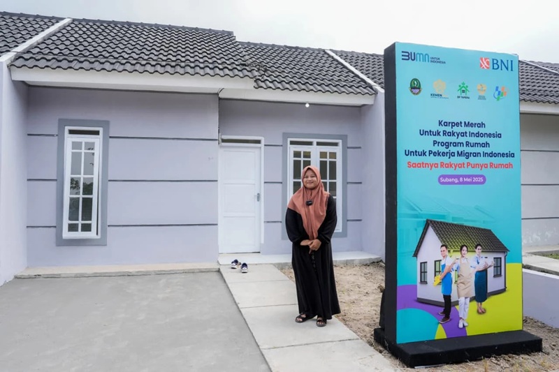 Salah satu warga yang mendapatkan Rumah Subsidi dari Pemerintahan, Subang, (8/5/2025).