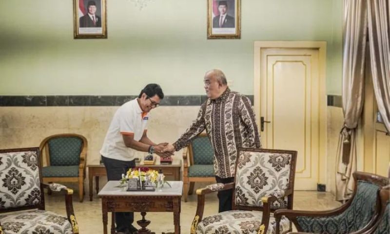 Wakil Gubernur DIY, KGPAA Paku Alam X dalam pertemuan di Gedhong Pare Anom, Yogyakarta, (13/8/2025).