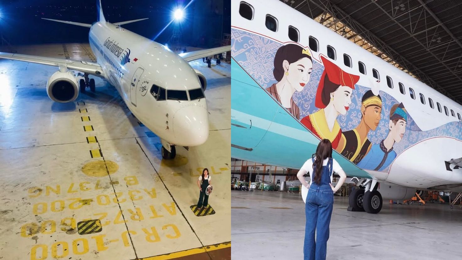 Ilustrasi Karya Seni Erica Ricardo Hiasi Badan Pesawat Garuda Indonesia.