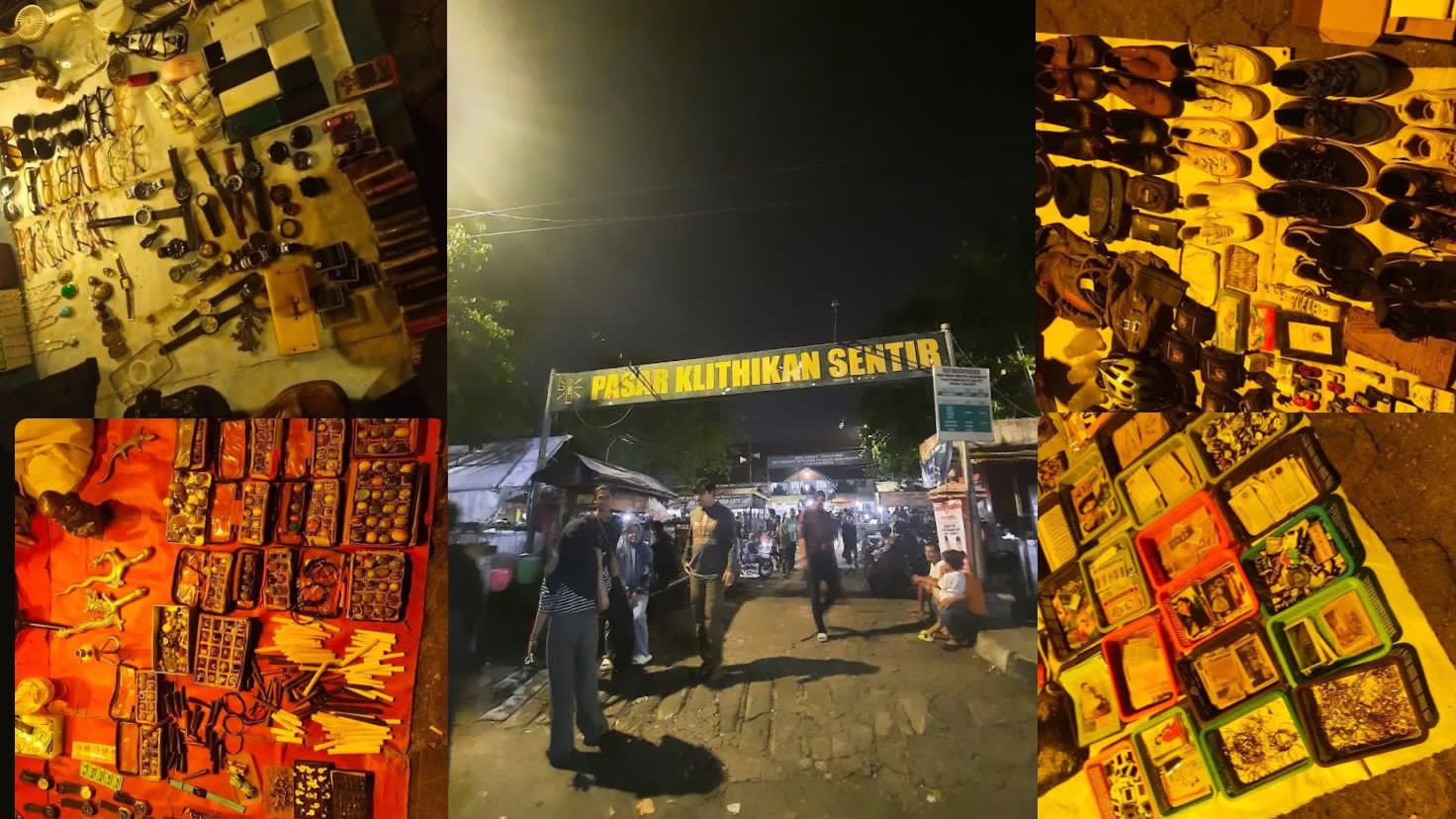 Ilustrasi Berburu Harta Karun di Pasar Sentir Jogja.