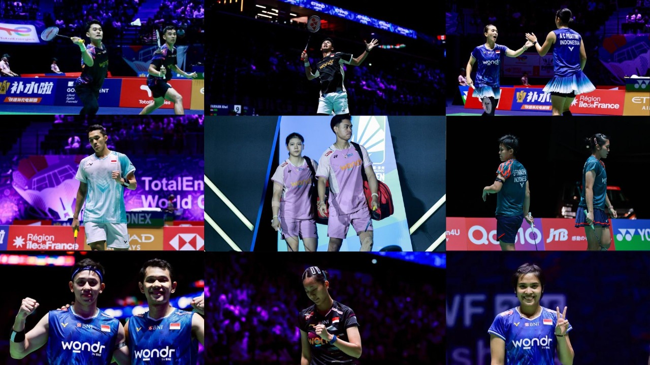 Sembilan Wakil Indonesia Melaju ke Babak 16 Besar Kejuaraan Dunia BWF 2025.