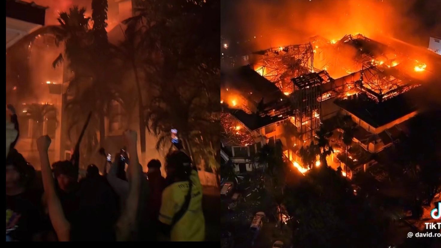 Ilustrasi Demo Ricuh di Makassar, Gedung DPRD Dibakar.
