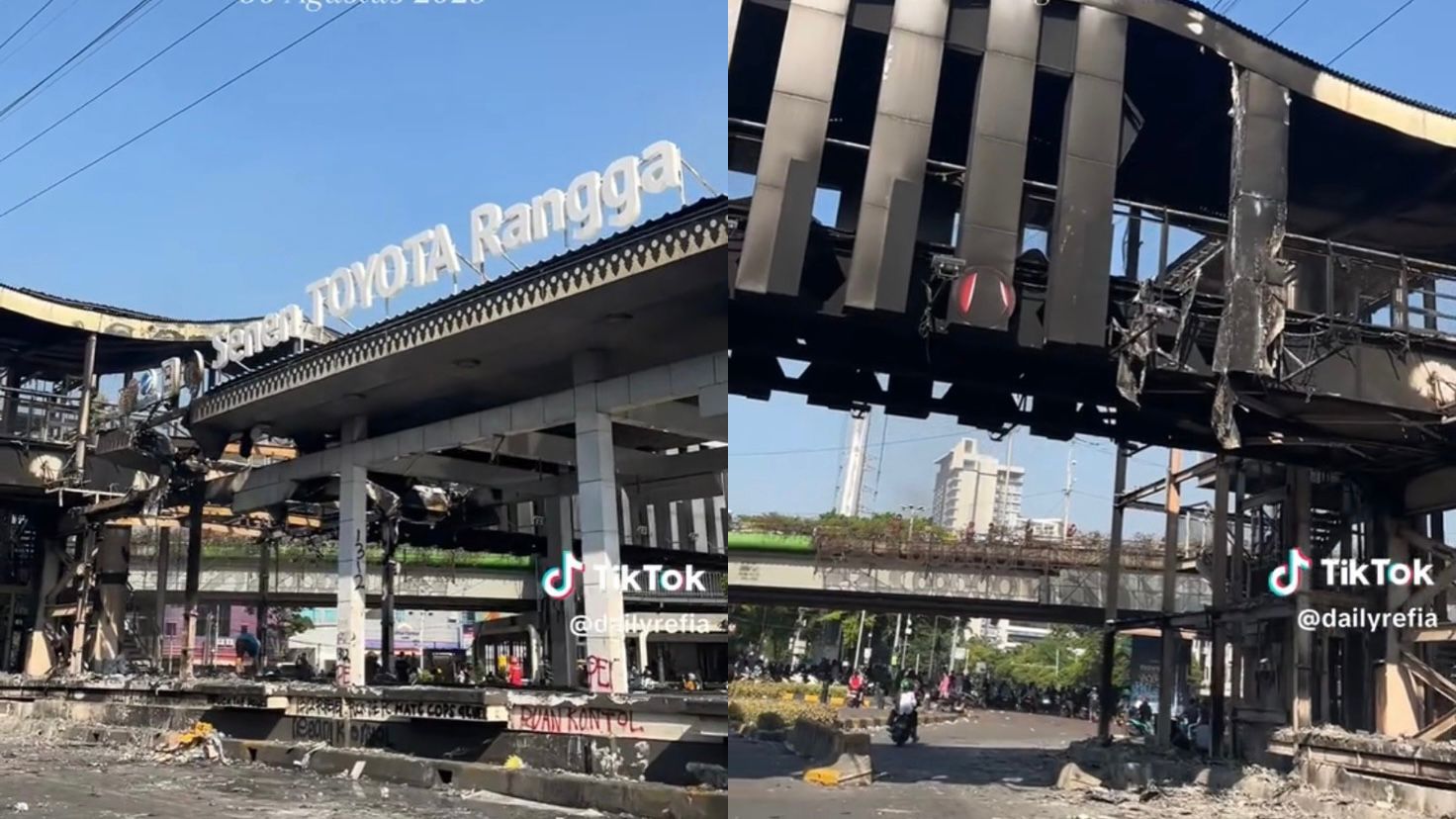 Ilustrasi Stasiun Pasar Senen Terdampak Parah.
