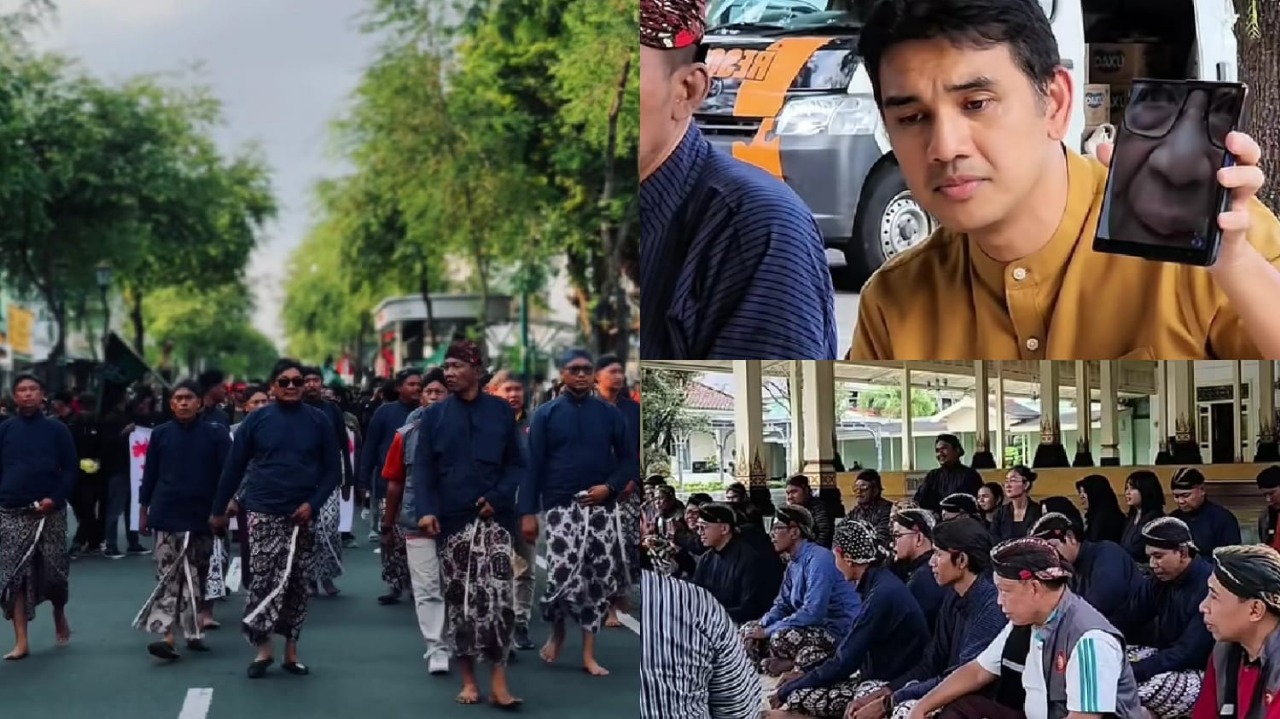 Jajaran lurah pamong dan jaga warga membantu penjagaan aksi demo di Malioboro atas perintah Sri Sultan HB X, (01/09/2025).