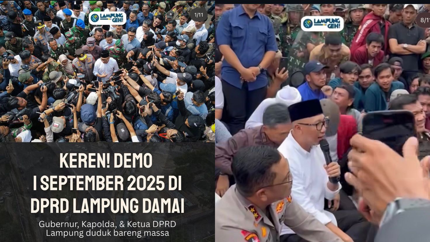 Ilustrasi Aksi Damai di Lampung Gubernur dan Pejabat Temui Massa Demo.
