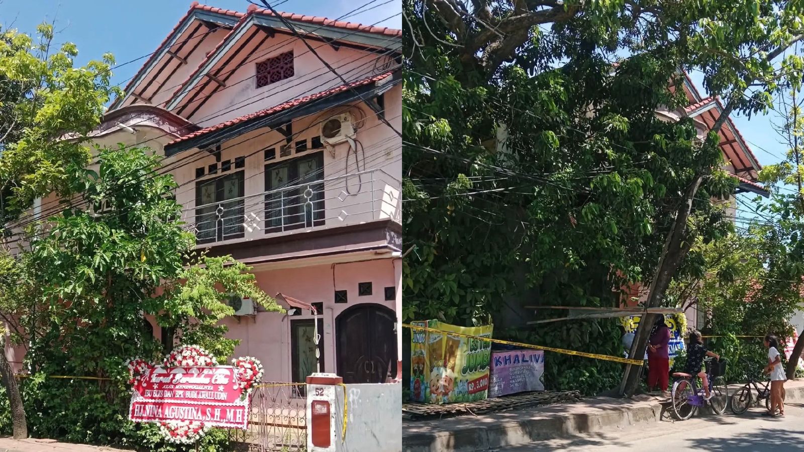 Kondisi rumah korban sesudah penemuan jasad 5 anggota keluarga di Indramayu.