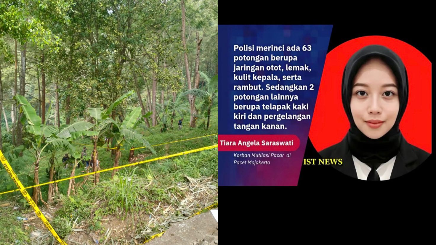 Ilustrasi Penemuan Potongan Tubuh Manusia di Jurang Pacet, Mojokerto.