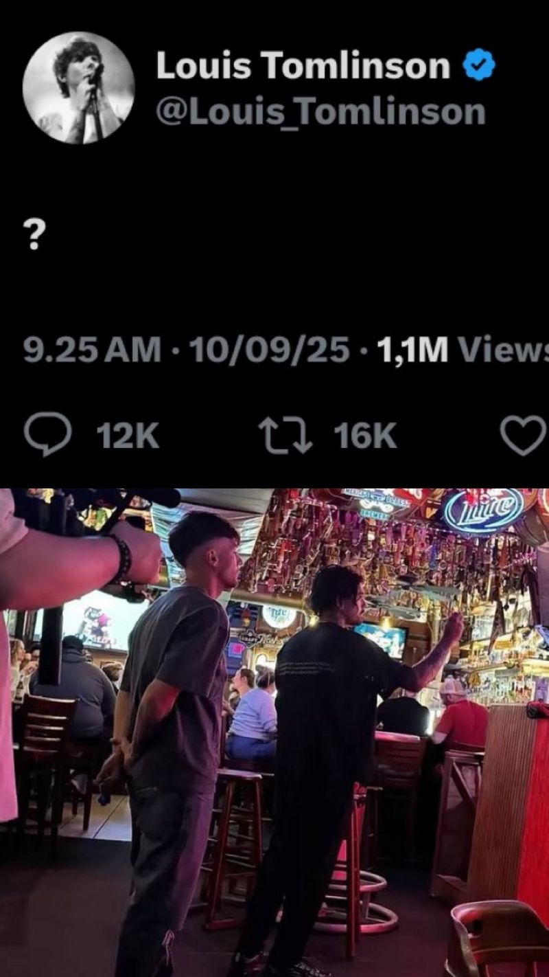 Louis dan Zayn terlihat sedang bersama dengan kameramen.