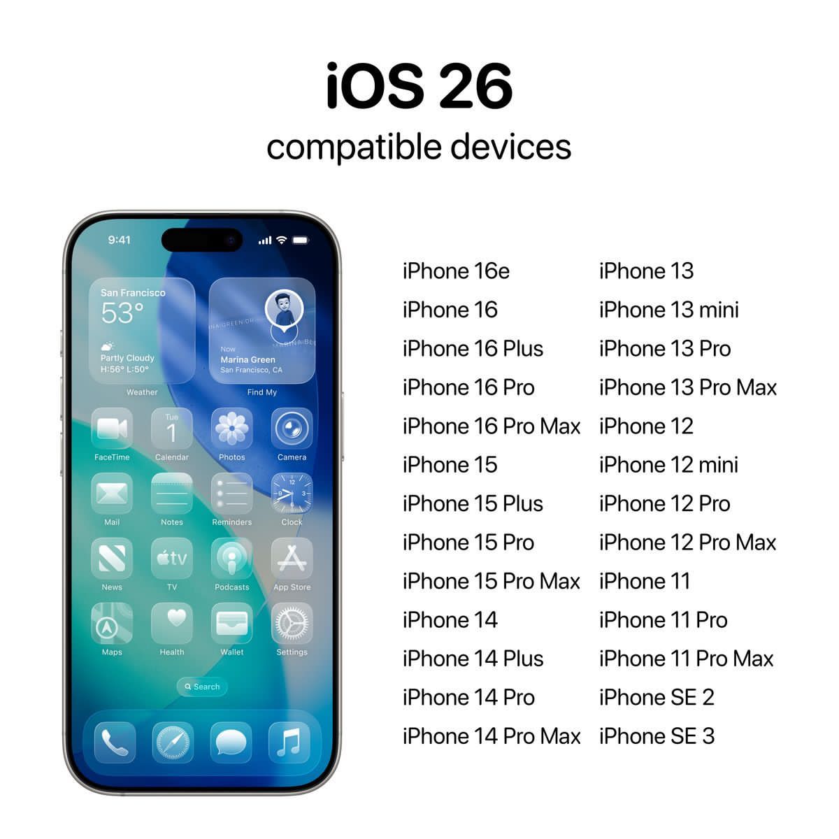 Ilustrasi iOS 26 iPhone.