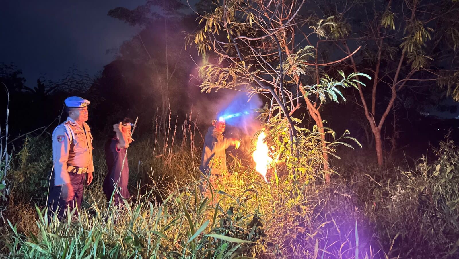 Evakuasi pemusnahan sarang tawon vespa di Desa Kepanjen, Delanggu, Klaten.