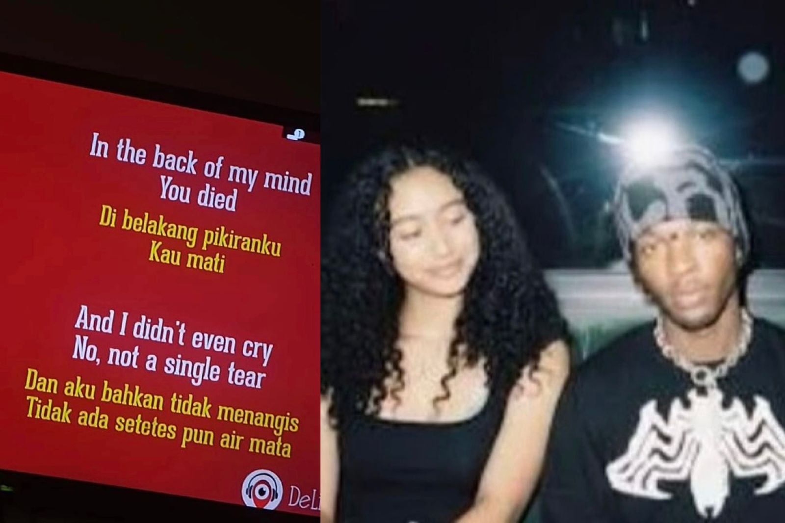 Ilustrasi lirik lagu d4vd yang jadi sorotan.