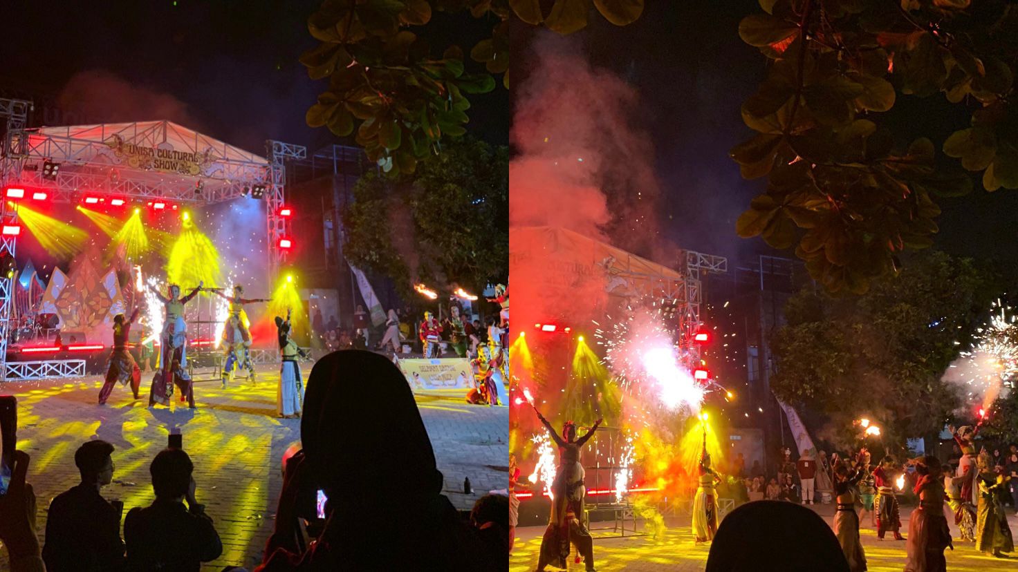 Ilustrasi Pertunjukan Bumi Watu Obong di Malam Puncak UNISA Culture Show.