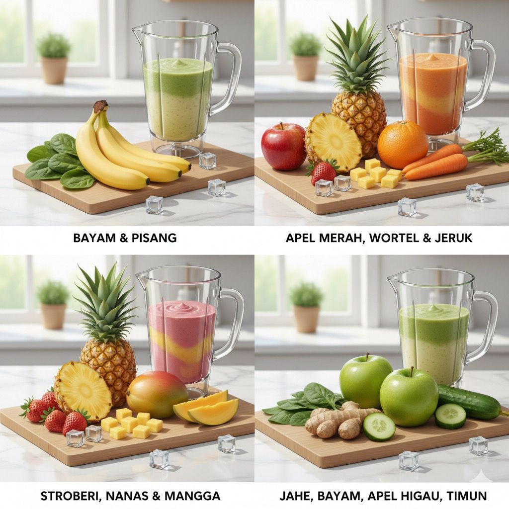 Ilustrasi Empat Resep Jus Ampuh untuk Bantu Atasi Perut Buncit.