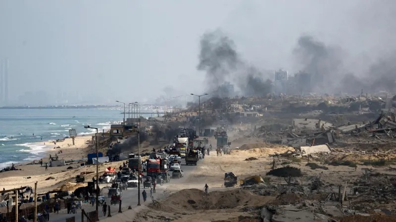 Serangan Militer Israel di Kota Gaza.