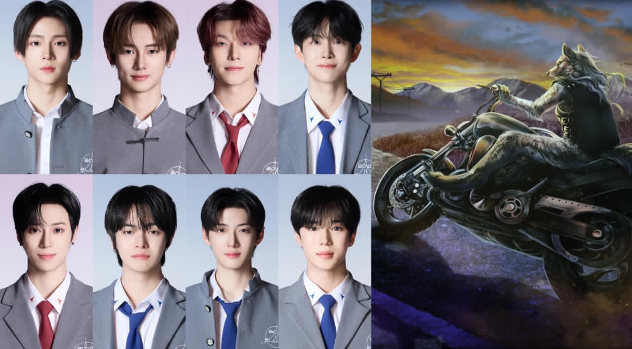 Potret personel ALPHA DRIVE ONE (ALD1) dan meme yang beredar di kalangan penggemar.