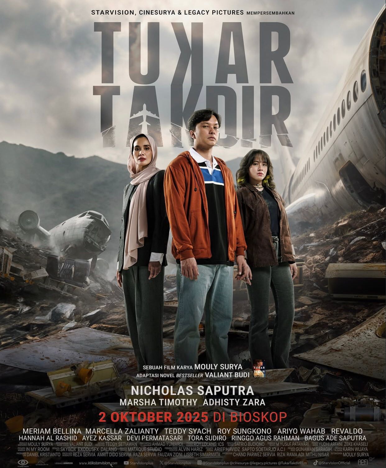 Film Tukar Takdir tayang di Bioskop Mulai 2 Oktober 2025.