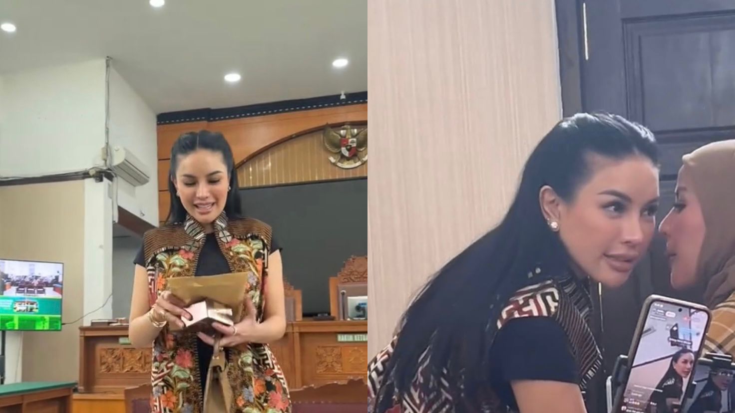 Ilustrasi Nikita Mirzani Tampil Anggun dengan Batik Rancangan Anne Avantie di Persidangan.