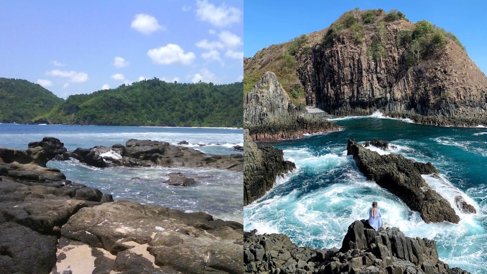Pesona pantai Wediombo,surga tersembunyi di Gunungkidul.