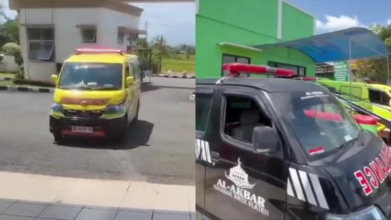 Sejumlah siswa di larikan ke faskes menggunakan ambulans.