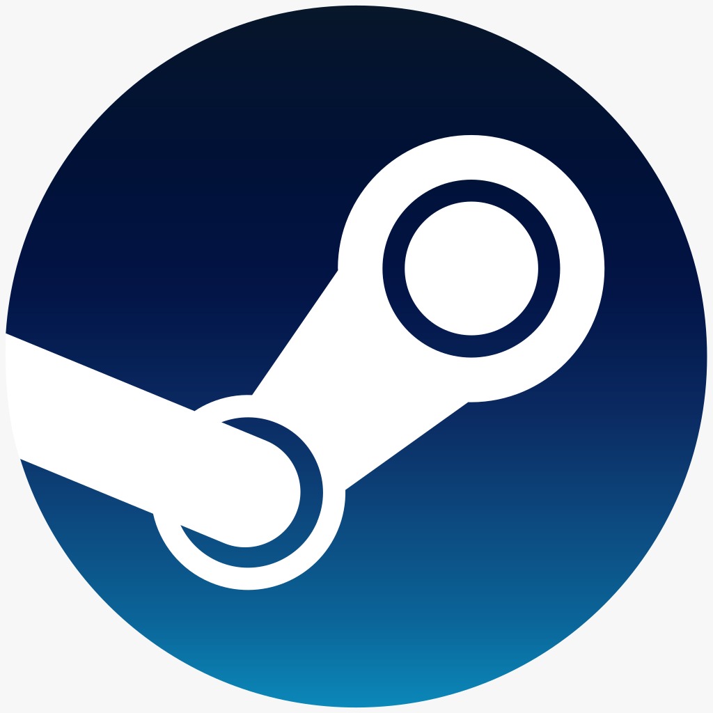 Gambar logo platform distribusi game digital Steam.