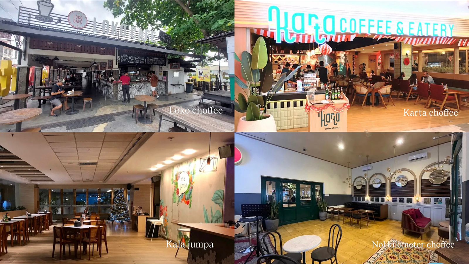 Ilustrasi beberapa kafe estetik di sekitar Malioboro (foto: google maps)