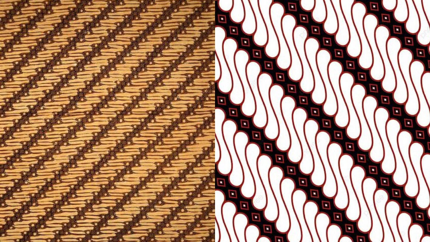 Ilustrasi Makna Filosofi Batik Parang Rusak Kusumo, Simbol Kehormatan dan Keanggunan. (Pinterest)