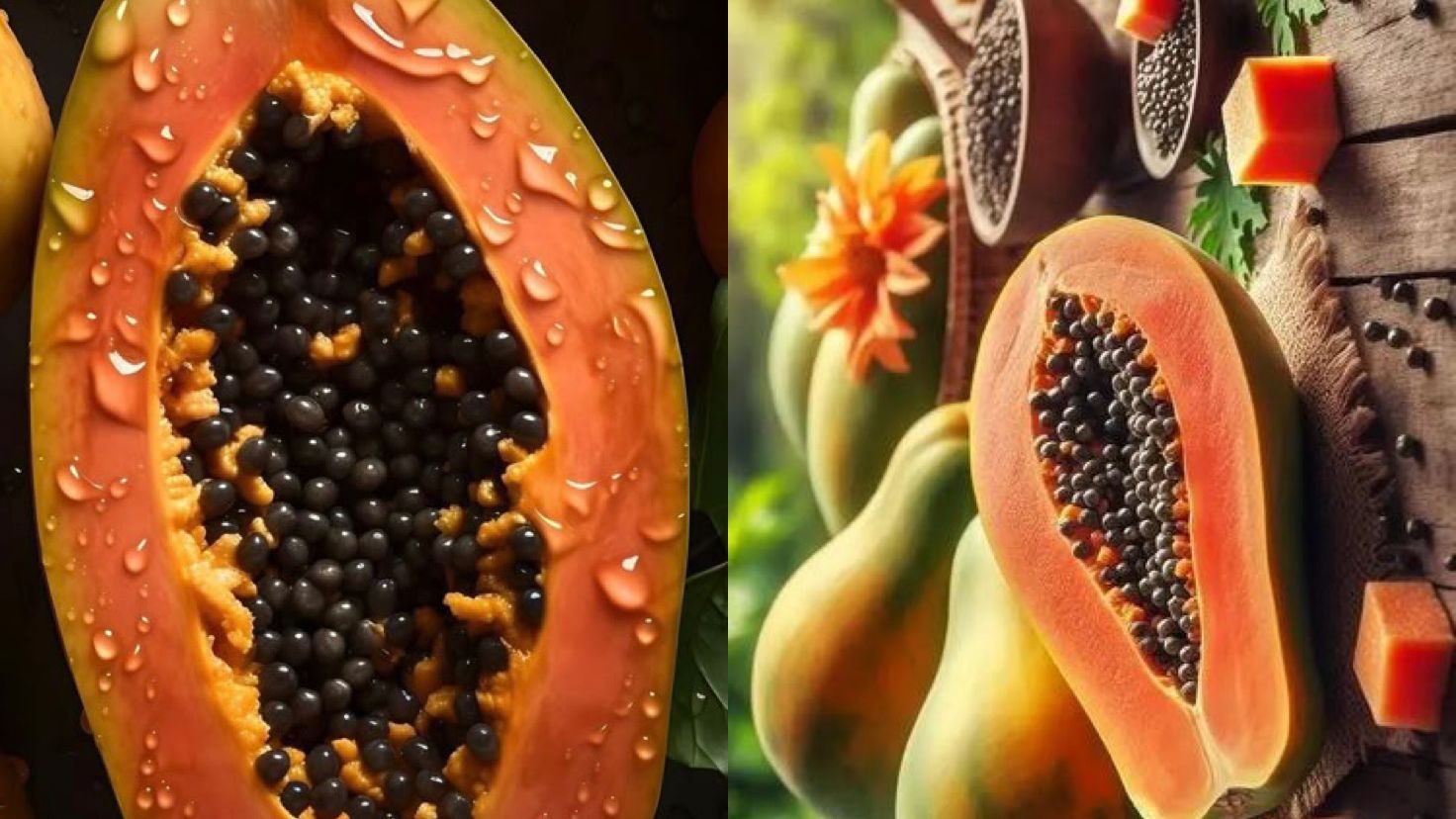 Ilustrasi Biji Pepaya Terbukti Dapat Bunuh Parasit Usus dan Atasi Perut Kembung. (Pinterest)