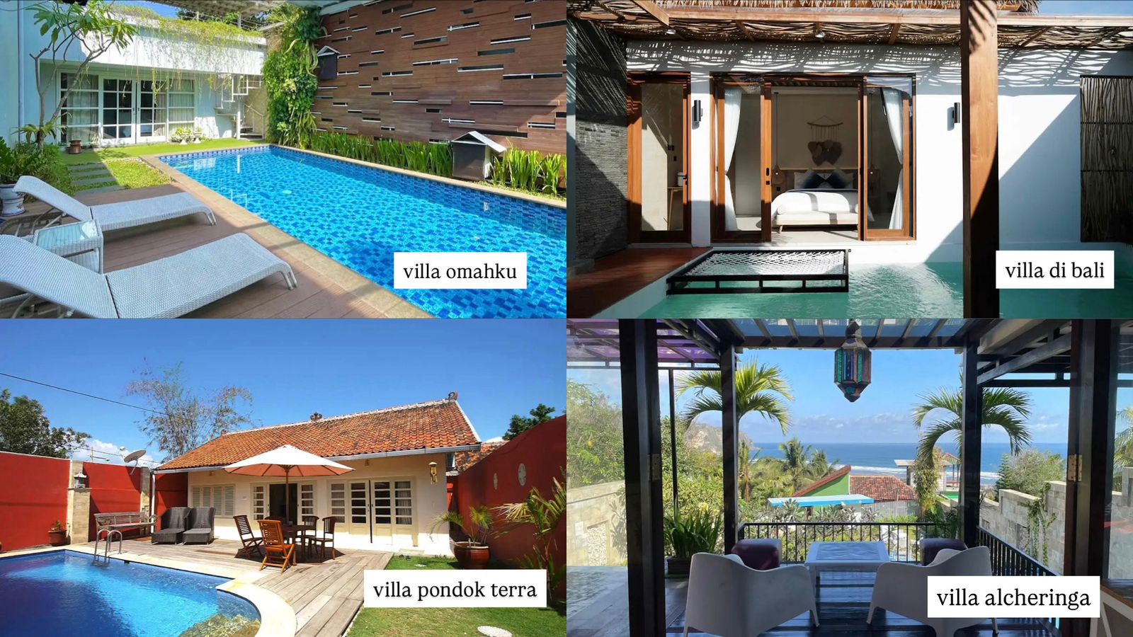 Ilustrasi beberapa villa di Yogyakarta