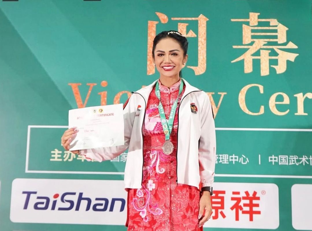 Ilustrasi saat Krisdayanti raih medali perak di China (foto: instagram, krisdayantilemos)