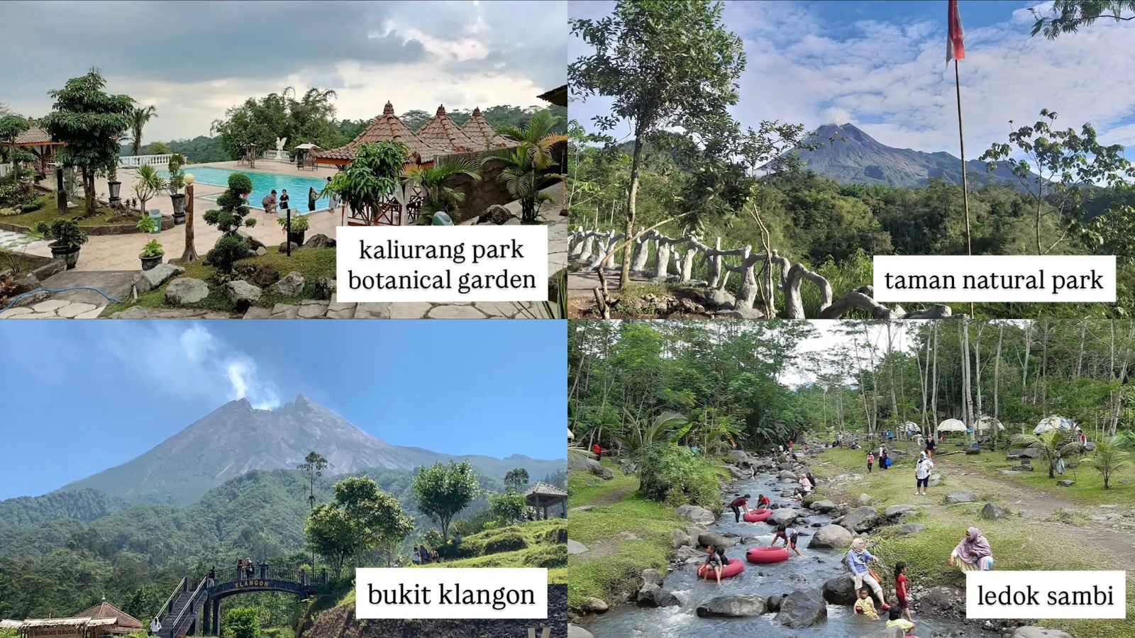 Ilustrasi beberapa wisata Kaliurang, Yogyakarta  (foto: google maps)