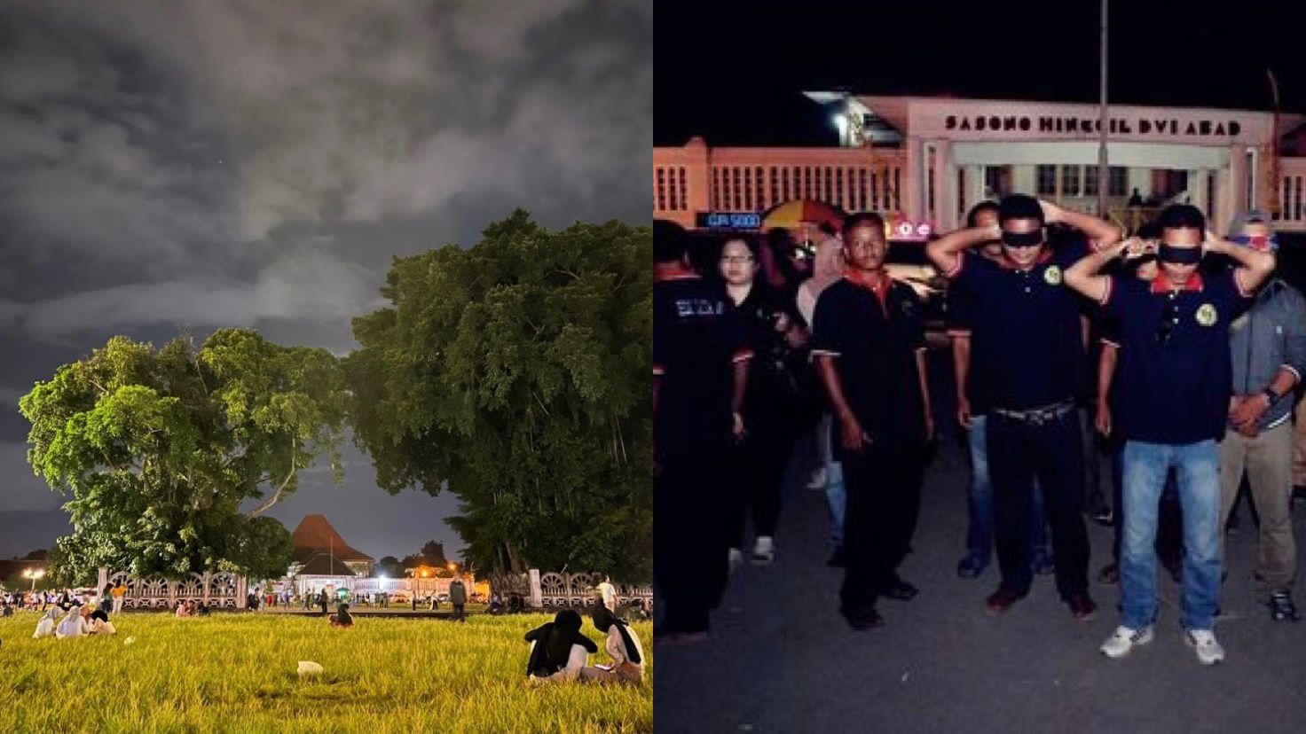 Ilustrasi Mitos di Balik Pohon Beringin Kembar Alun-Alun Kidul Yogyakarta. (Pinterest)