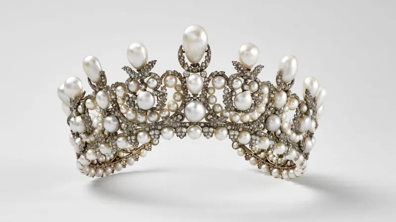 Sebuah tiara yang dikenakan oleh Permaisuri Eugenie, istri Napoleon III (Sumber: BBC)