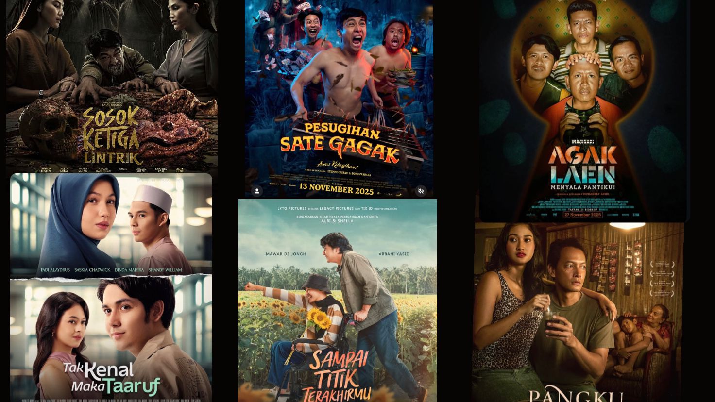 Ilustrasi Rekomendasi Enam Film yang Tayang di Bioskop pada November 2025. (Pinterest)