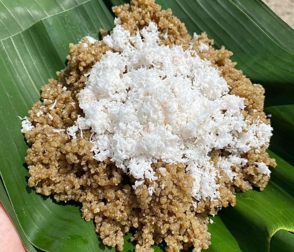 Ilustrasi tiwul makanan tradisional berasal dari Jawa (foto: pinterest)