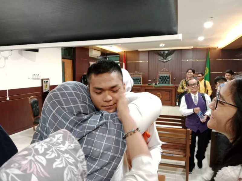 Christiano dalam persidangan di PN Sleman.
