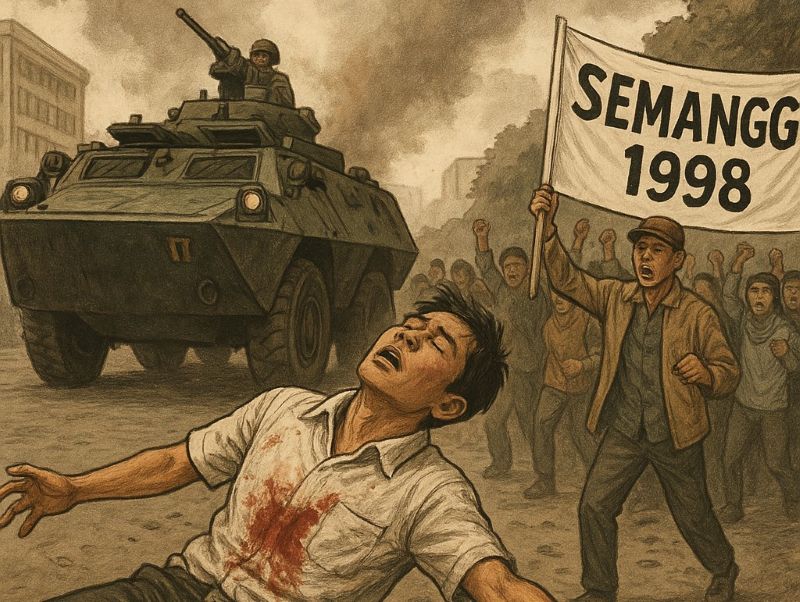 Ilustrasi tragedi 1998 merenggut 17 nyawa dan ratusan orang luka-luka.