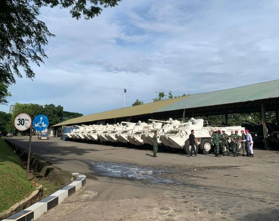 Kendaraan milik TNI yang digunakan dalam misi perdamaian di Lebanon