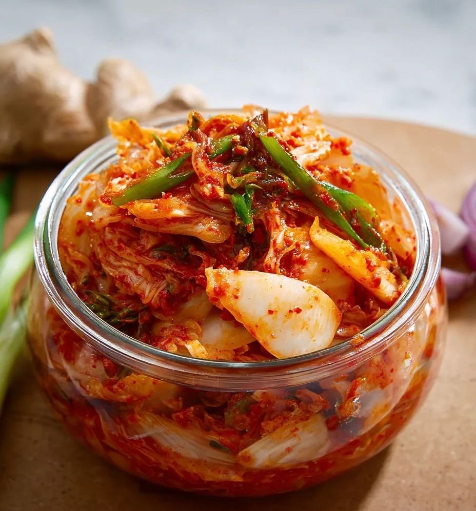 Ilustrasi makanan fermentasi kimchi (foto: pinterest)