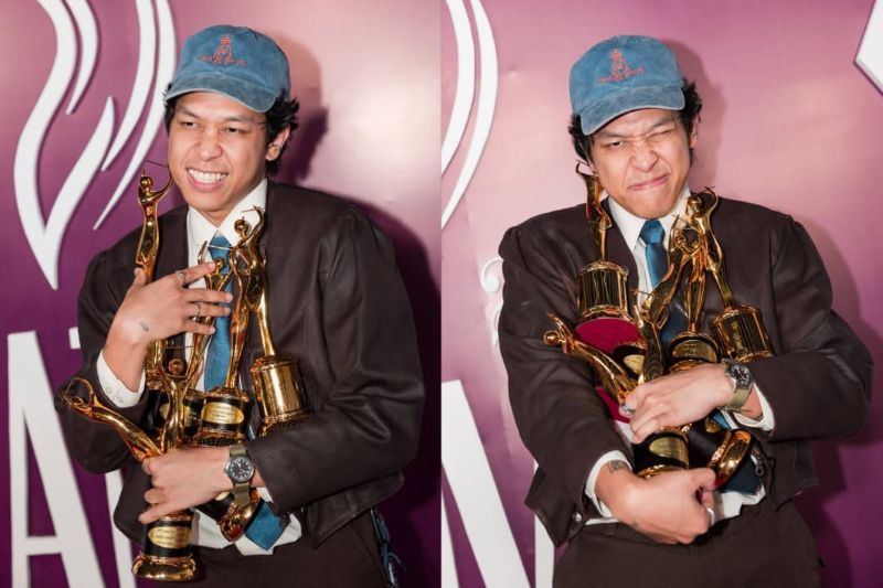Ilustrasi Baskara Putra saat Borong Piala di AMI Awards 2025.
