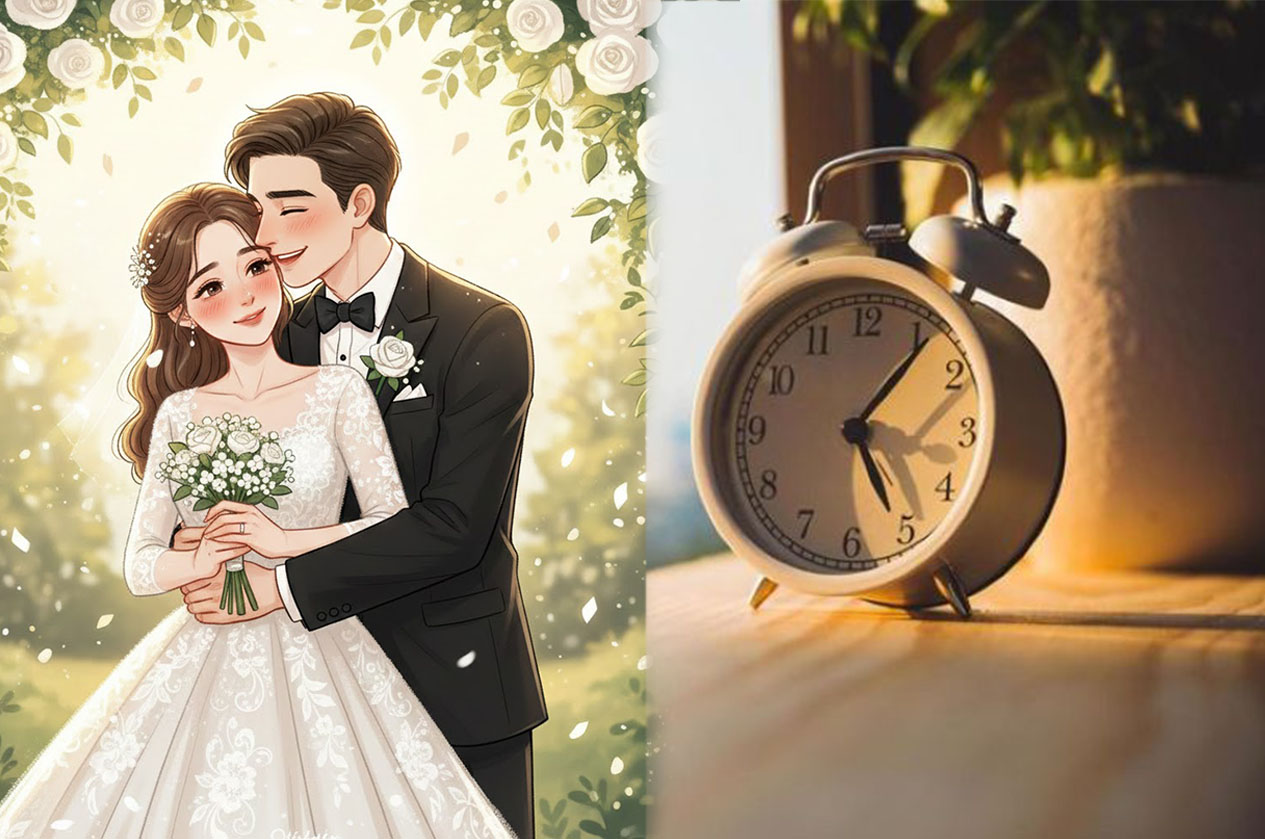 Ilustrasi hubungan percintaan menuju pendewasaan, antara waktu dan perasaan.