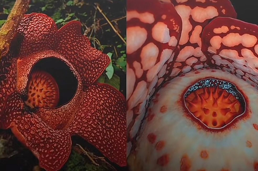 Ilustrasi Bunga Rafflesia Hasseltii yang ditemukan di Hutan Sumatera Barat (foto: tiktok, i am samyz)