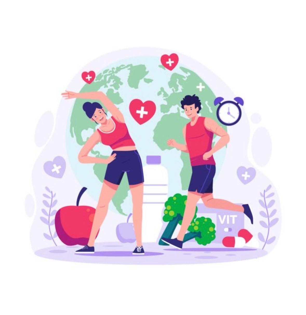 Ilustrasi hidup sehat dengan melakukan rutinitas olahraga  (foto: pinterest)